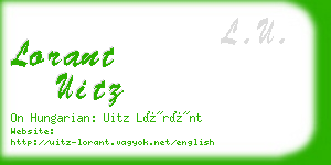 lorant uitz business card